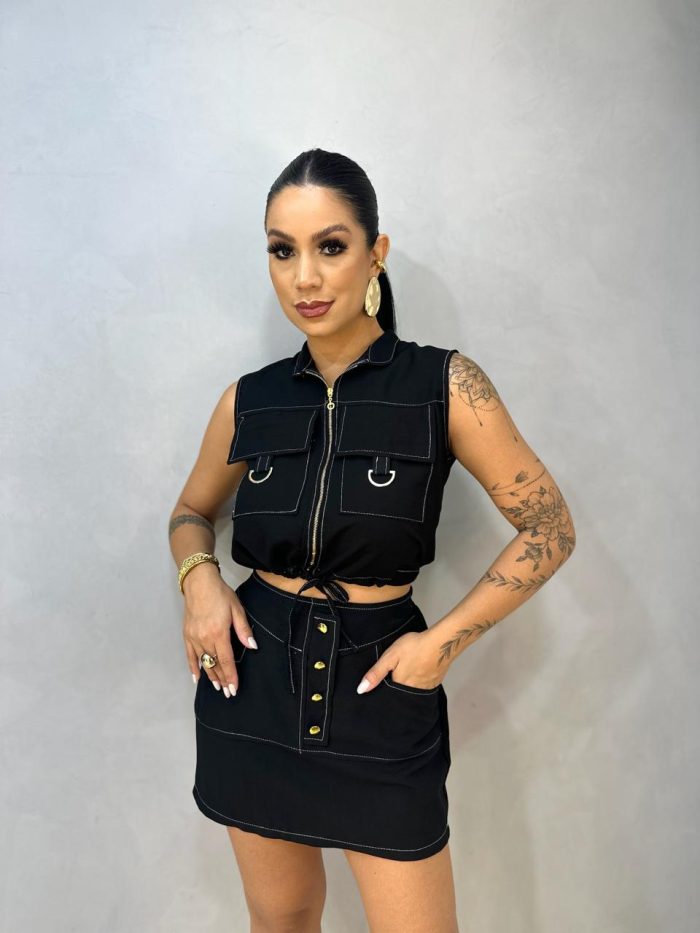 conjunto cargo shorts saia verde conjunto cargo shorts saia verde