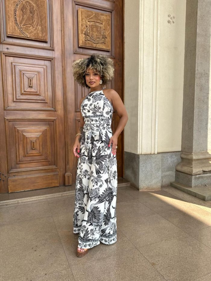 macacao envelope estampa preta macacao envelope estampa preta