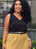 blusa viscolinho decote v rosa 1000e5