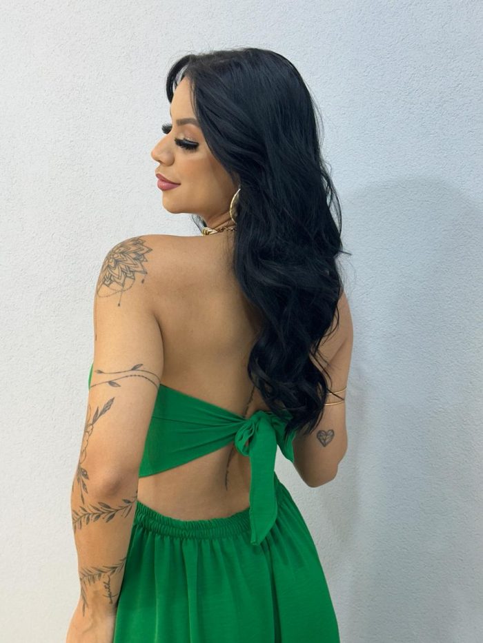 vestido sem alca costas abertas duna verde 1000i1 vestido sem alca costas abertas duna verde 1000i1