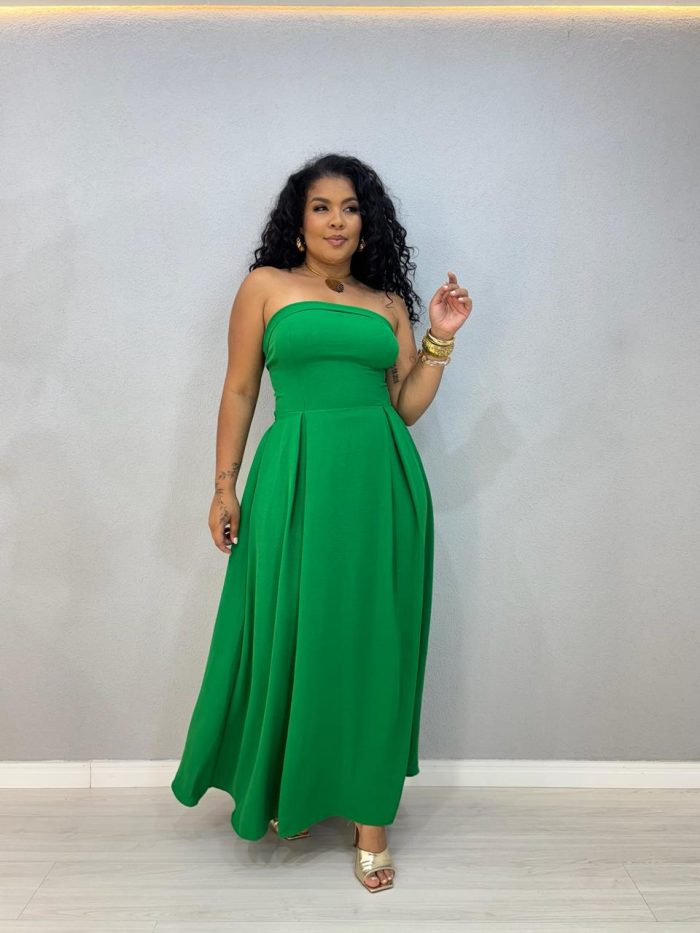 vestido sem alÇa costas abertas duna verde 1000i1 vestido sem alÇa costas abertas duna verde 1000i1