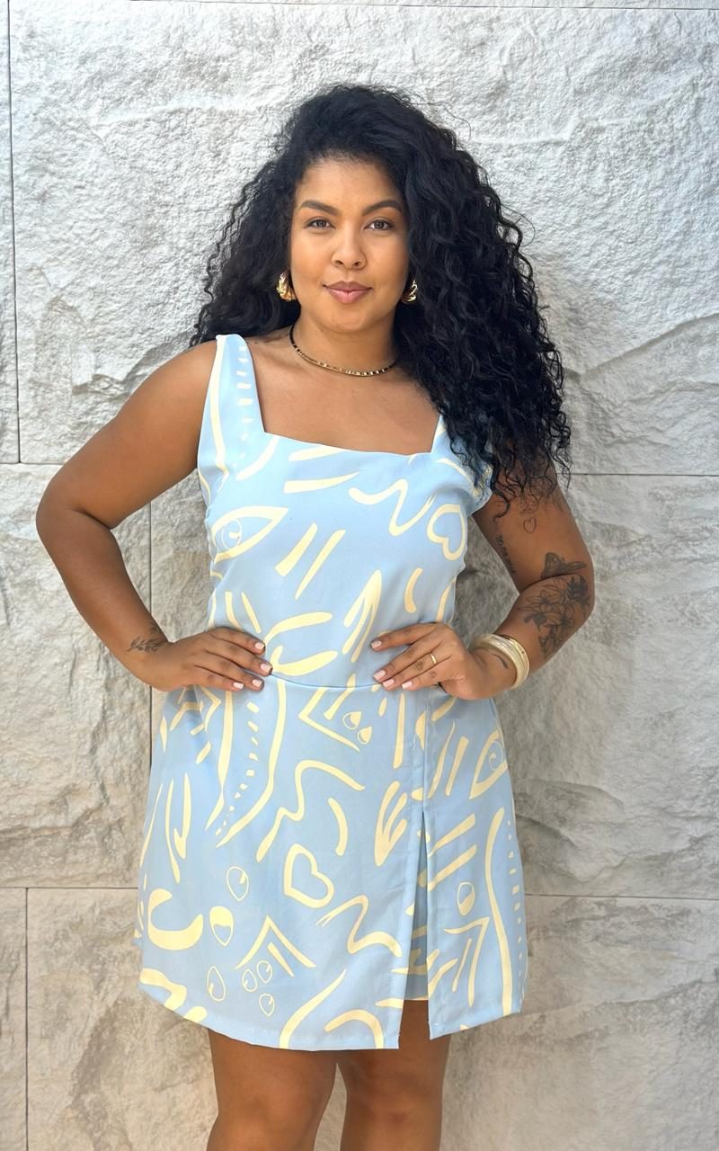 macaquinho decote quadrado com amarracao azul 1000c6