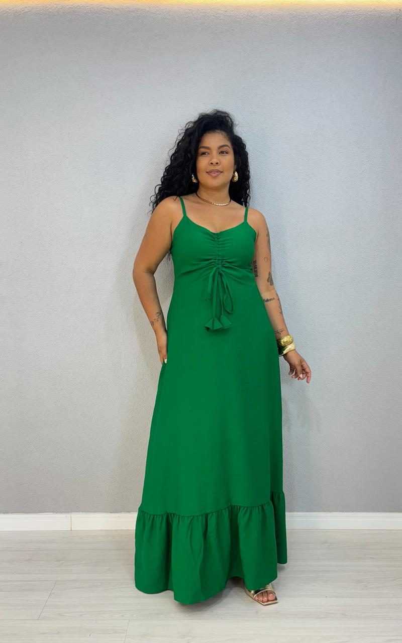 vestido longo drapeado verde 1000k2 vestido longo drapeado verde 1000k2