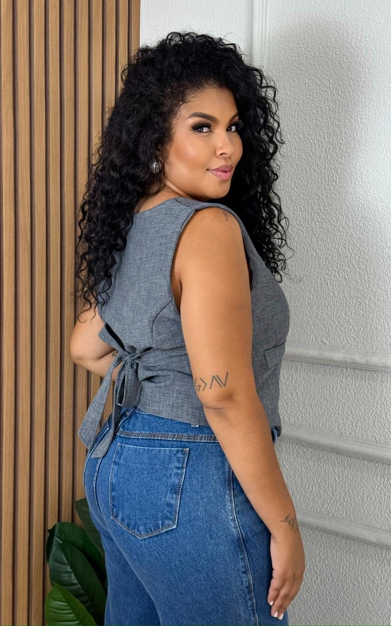 colete linhao cinza 1000b7