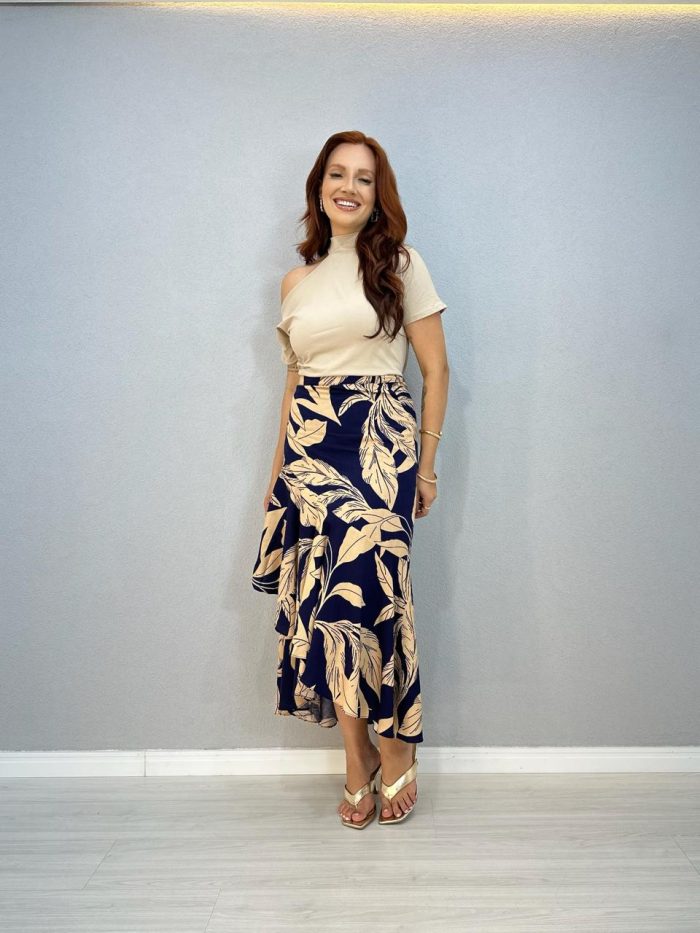 saia envelope estampada azul marinho 1000g3 saia envelope estampada azul marinho 1000g3