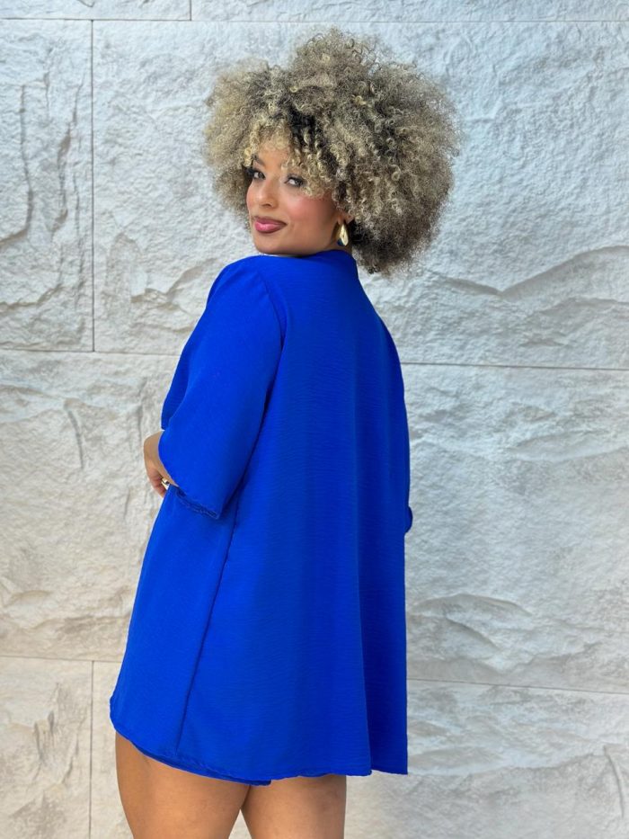 conjunto shorts e kimono azul 1000i6 conjunto shorts e kimono azul 1000i6