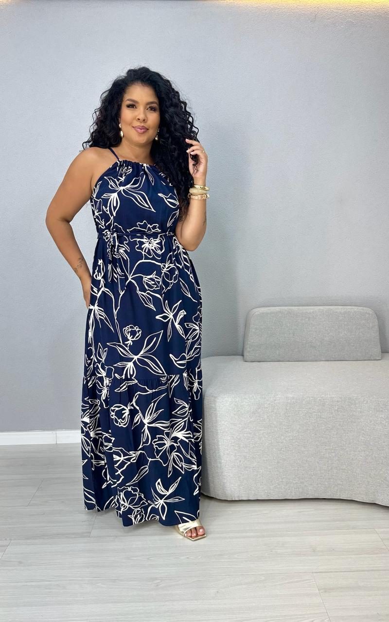 vestido viscolinho nubia azul marinho 1000j1