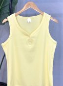 regata canelada bÁsica 3 botÕes amarela 1000m3