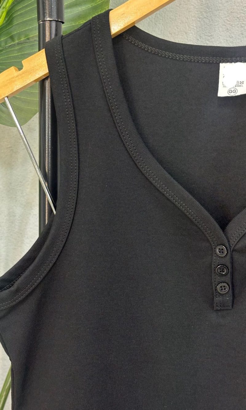 regata canelada bÁsica 3 botÕes amarela 1000m3