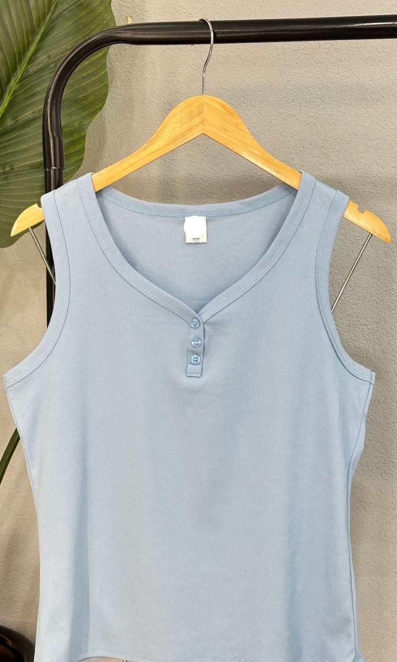 regata canelada bÁsica 3 botÕes amarela 1000m3