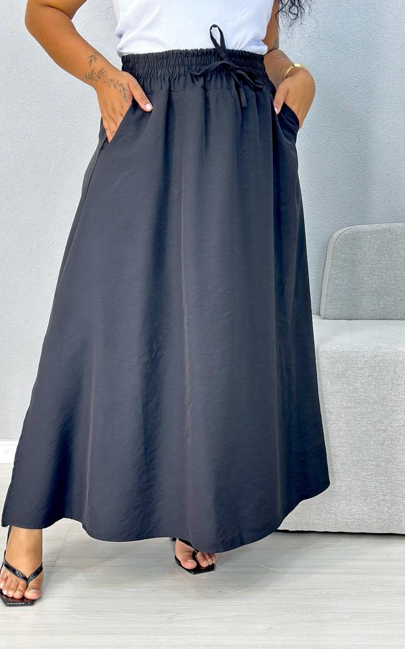 saia longa duna marcela preta poa 1000h7