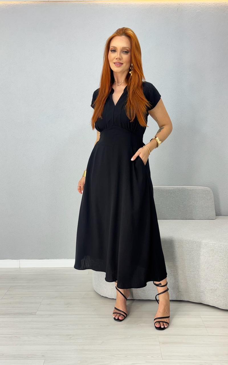 vestido viscolinho laura preto 1000e6