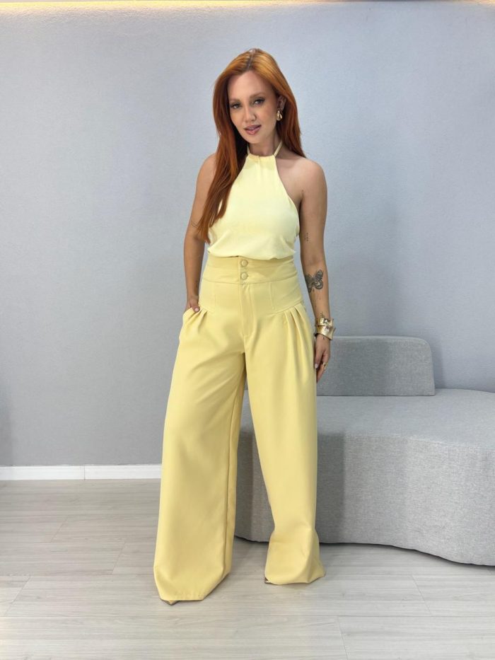 blusa canelada luna amarelo 1000i7 blusa canelada luna amarelo 1000i7