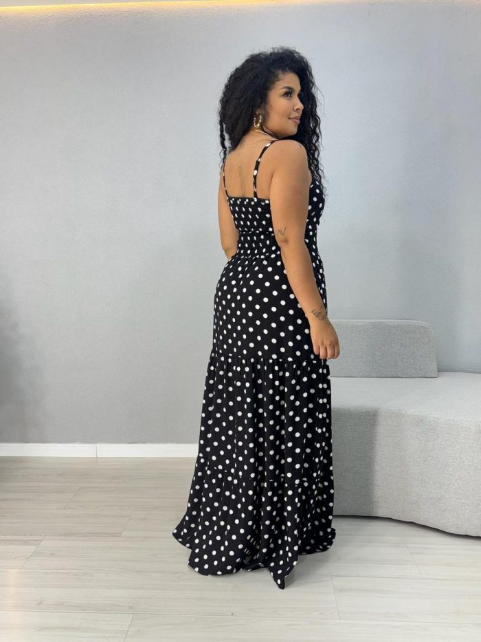 vestido viscolinho verde poa branco 1000l1 vestido viscolinho verde poa branco 1000l1