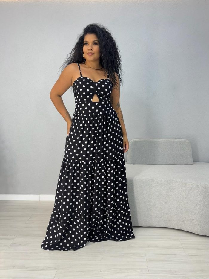 vestido viscolinho verde poa branco 1000l1 vestido viscolinho verde poa branco 1000l1