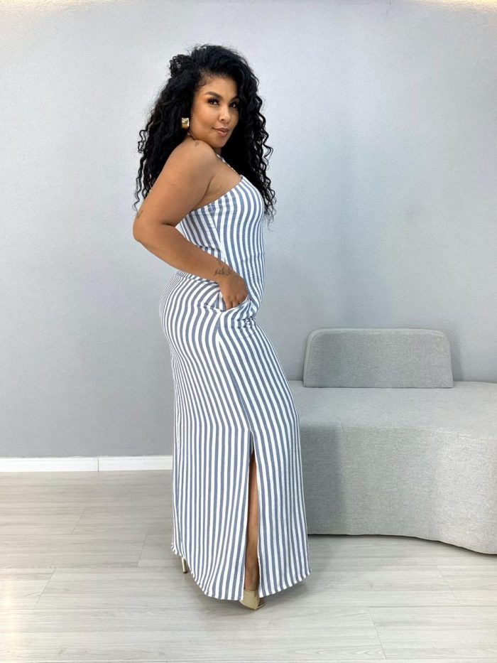 vestido duna listrado luiza 1000k2 vestido duna listrado luiza 1000k2