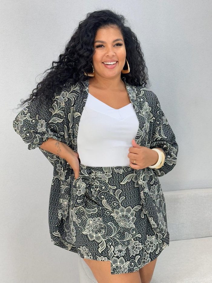 conjunto kimono e shorts saia duna 1000n6 conjunto kimono e shorts saia duna 1000n6