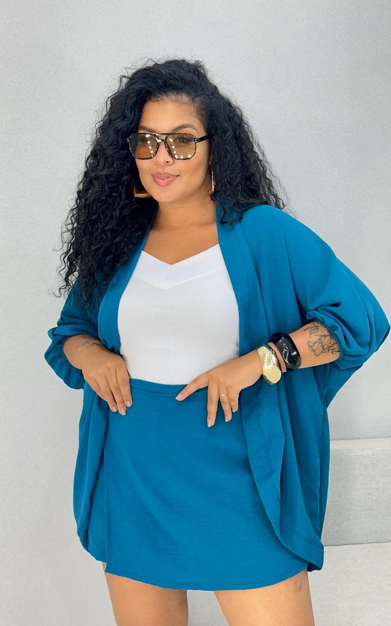 conjunto kimono e shorts saia duna 1000n6