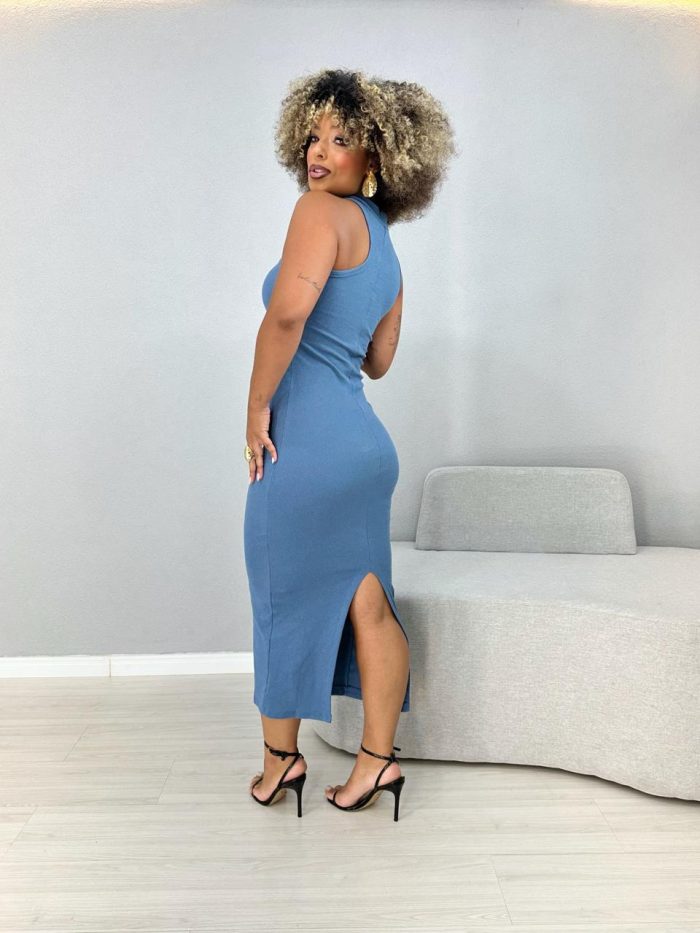 vestido canelado ribanna com recorte 1000a2 vestido canelado ribanna com recorte 1000a2