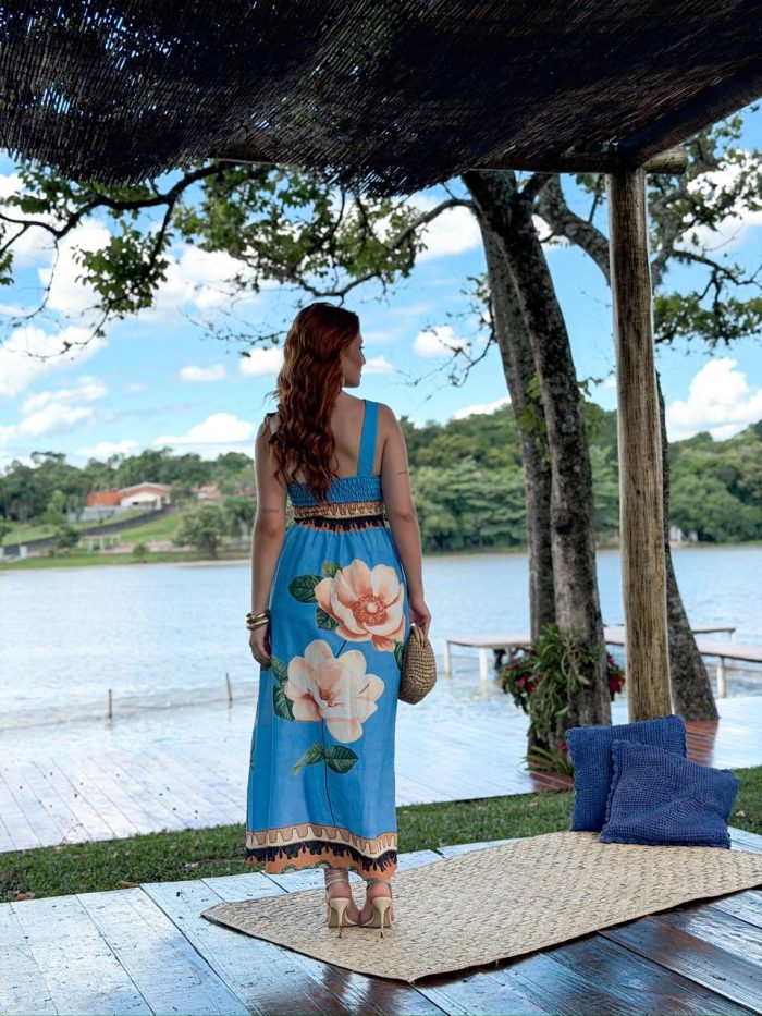 vestido longo estampado duna 1000e3 vestido longo estampado duna 1000e3