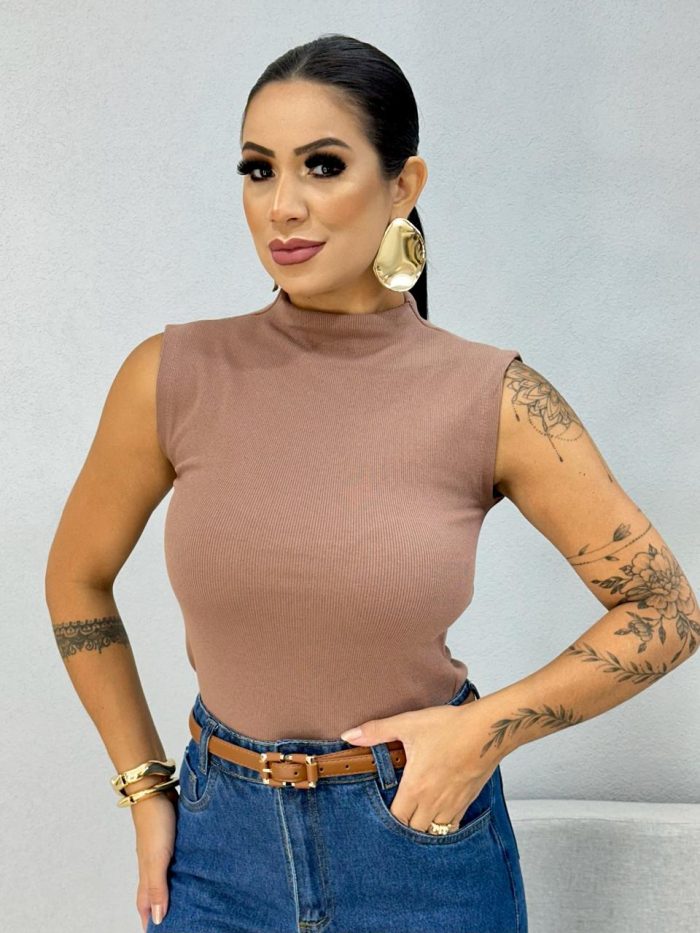blusa canelada gola alta 1000b3