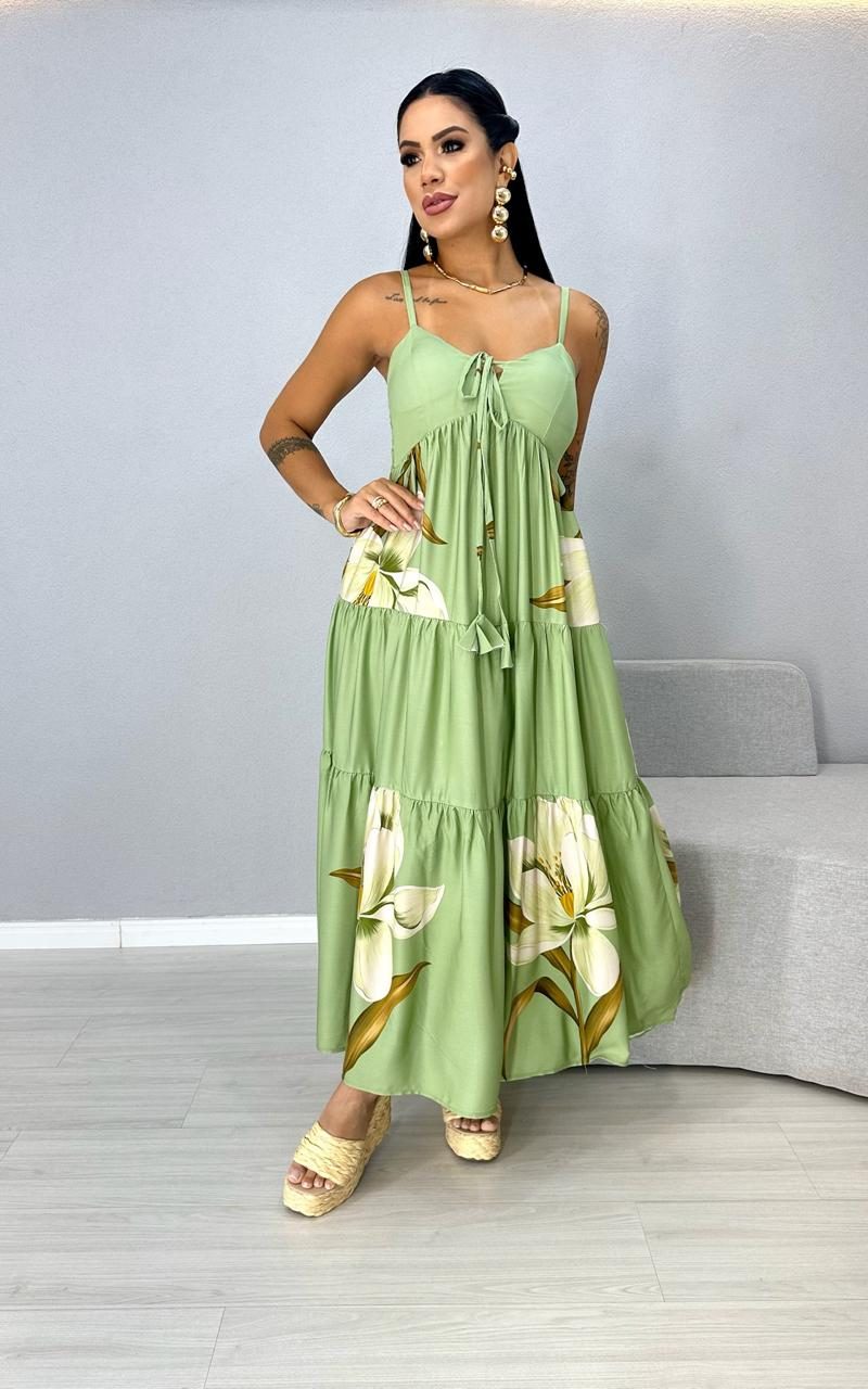 vestido longo viscose sarjada 1000h5